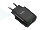 Сетевое зарядное устройство USB USB HOCO C72Q Glorious single port QC3.0 (черный)