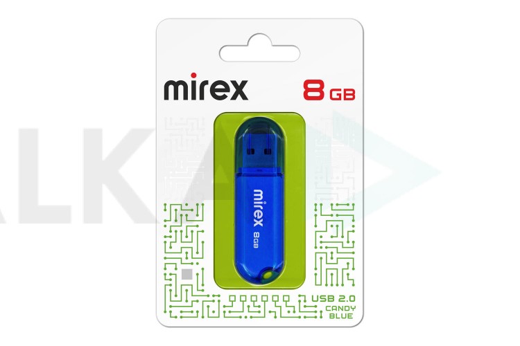 Флешка USB 2.0 Mirex CANDY BLUE 8GB (ecopack)