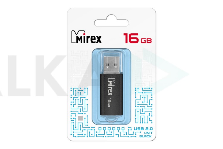 Флешка USB 3.0 Mirex UNIT BLACK 16GB (ecopack)