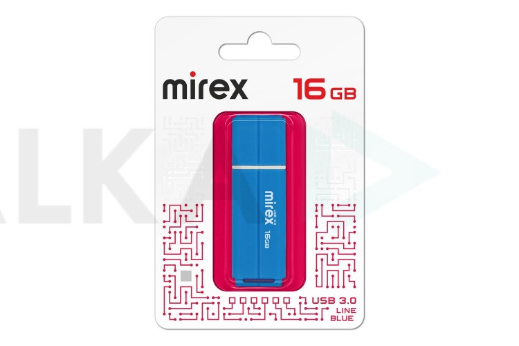 Флешка USB 3.0 Mirex LINE BLUE 16GB (ecopack)