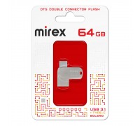 Флешка USB 3.1+Type-C DCF Mirex BOLERO 64GB (ecopack)