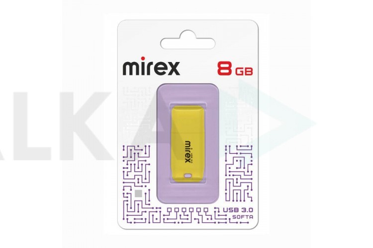 Флешка USB 3.0 Mirex SOFTA YELLOW 64GB (ecopack)