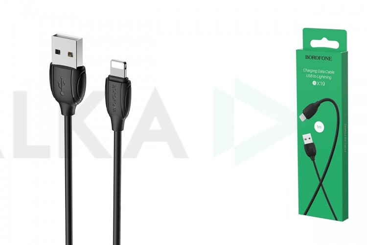 Кабель USB - Lightning BOROFONE BX19, 2,4A (черный) 1м