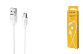 Кабель USB - USB Type-C BOROFONE BX19, 2A (белый) 1м