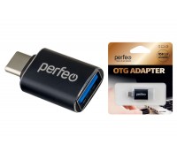 Переходник OTG Type-C - USB Perfeo 3.0 (PF-VI-O009 Black) (черный)