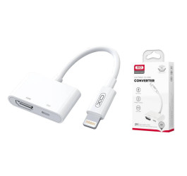 Переходник XO HUB005 Lightning to HDMI+Lightning 1080p ( lightning charging ) White