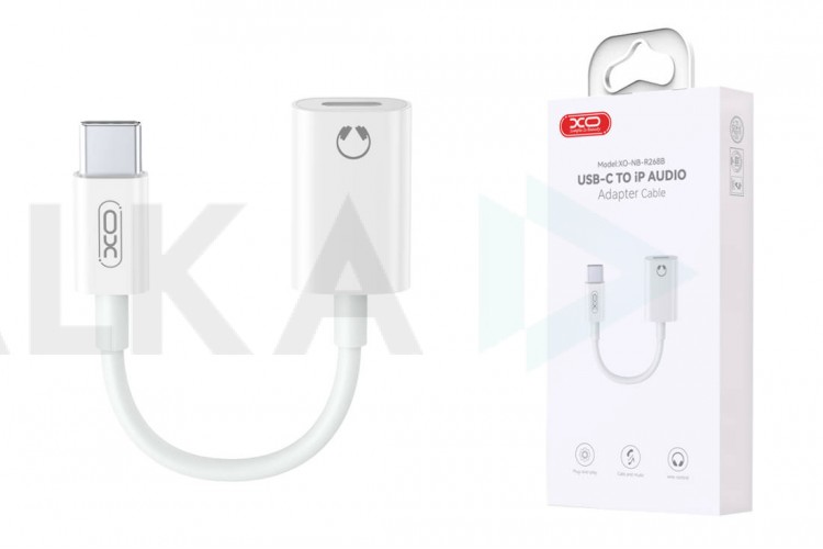 Аудиокабель Type-c на Lightning XO NB-R268B  Imitation Original Adapter Cable White