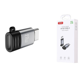 Переходник OTG XO NB263A Apple Female to Type-c Male 27W Fast Charger Tranish
