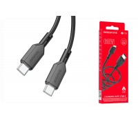 Кабель USB Type-C - USB Type-C BOROFONE BX70, PD60W (черный) 1м