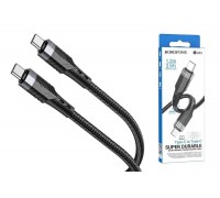 Кабель USB Type-C - USB Type-C BOROFONE BU35, PD60W (черный) 1м
