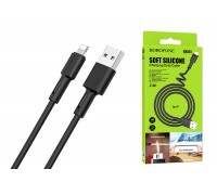 Кабель USB - Lightning BOROFONE BX31 2,4A (черный) 1м (силиконовый)