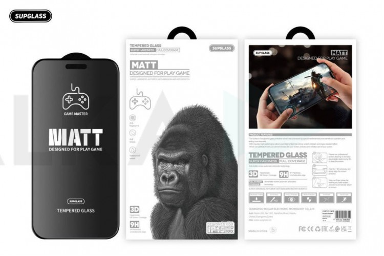 Защитное стекло SUPGLASS XC-13 Full Coverage Matt Gaming Glass For Samsung S24 Ultra