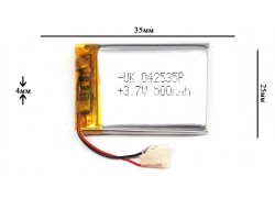 Универсальный аккумулятор 35x25x4 3.7V 500mAh (402535P)