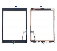 Тачскрин для iPad Air (A1474/ A1475/ A1476)/ iPad (2017) 9.7 (A1822/ A1823) + скотч (черный) 100%