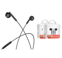 Наушники вакуумные проводные HOCO M64 Melodious wire control earphones (черный)