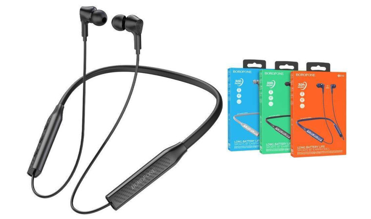 Наушники вакуумные беспроводные BOROFONE BE59 Rhythm neckband wireless BT headset Bluetooth (черный) Наушники вакуумные беспроводные BOROFONE BE59 Rhythm neckband wireless BT headset Bluetooth (черный)