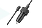 Автомобильное зарядное устройство АЗУ USB + USB-С + кабель Type-C HOCO NZ14A Guerrero PD20W+QC3.0 (черный)
