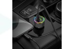Автомобильное зарядное устройство АЗУ USB + USB-С + кабель Type-C HOCO NZ14A Guerrero PD20W+QC3.0 (черный)