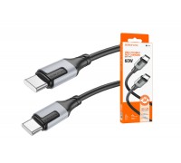 Кабель USB Type-C - USB Type-C BOROFONE BX101, PD60W (черный) 1м