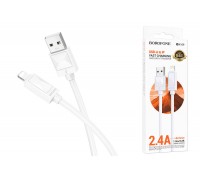 Кабель USB - Lightning BOROFONE BX109, 2,4A (белый) 1м