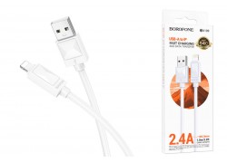 Кабель USB - Lightning BOROFONE BX109, 2,4A (белый) 1м