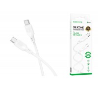 Кабель USB Type-C - USB Type-C BOROFONE BX113 Lenny 60W (белый) 1м силиконовый