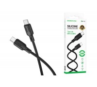 Кабель USB Type-C - USB Type-C BOROFONE BX113 Lenny 60W (черный) 1м силиконовый