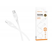 Кабель USB Type-C - Lightning BOROFONE BX113 Lenny PD (белый) 1м силиконовый