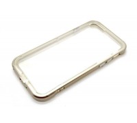 Чехол для iPhone 7 (4.7) прозрачный силикон + бежевый бампер