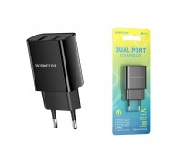 Сетевое зарядное устройство 2USB BOROFONE BA53A Powerway 2100mAh (черный)