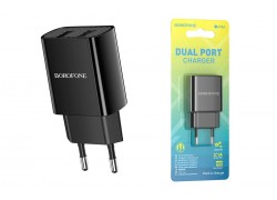 Сетевое зарядное устройство 2USB BOROFONE BA53A Powerway 2100mAh (черный)