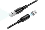 Кабель USB - MicroUSB BOROFONE BX41 2,4A (черный) 1м (магнитный)