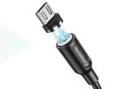 Кабель USB - MicroUSB BOROFONE BX41 2,4A (черный) 1м (магнитный)