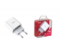 Сетевое зарядное устройство USB-C HOCO C76A Plus PD 20W (для iPhone 11-12 серия) (белый)