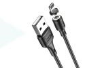 Кабель USB - Lightning HOCO X52, 2,4A (черный) 1м (магнитный)