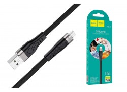 Кабель USB - MicroUSB HOCO X53 2,4A (черный) 1м (силикон)