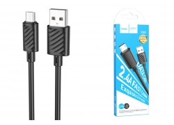 Кабель USB - MicroUSB HOCO X88 (черный) 1м 