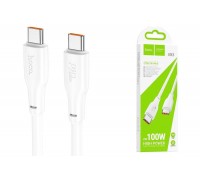 Кабель USB Type-C - USB Type-C HOCO X93 PD100W (белый) 2м