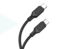 Кабель USB Type-C - USB Type-C HOCO X90 PD60W (черный) 1м (силиконовый)