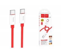 Кабель USB Type-C - USB Type-C HOCO X87 PD60W (красный) 1м (силиконовый)