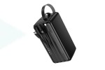 Универсальный дополнительный аккумулятор Power Bank BOROFONE BJ79C Clever with 3 cables (50000mAh) (черный)
