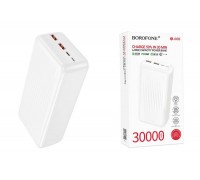 Универсальный дополнительный аккумулятор Power Bank BOROFONE BJ80B Clever 22.5W+PD20W (30000mAh) (белый)