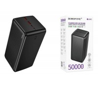 Универсальный дополнительный аккумулятор Power Bank BOROFONE BJ80C Clever 22.5W+PD20W (50000mAh) (черный)