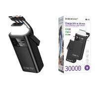 Универсальный дополнительный аккумулятор Power Bank BOROFONE BJ65 High 22.5W+PD20W four-cables (30000mAh) (черный)