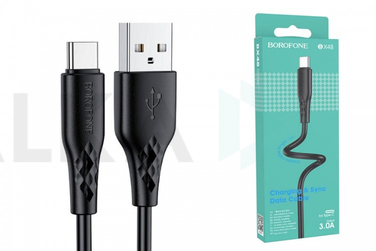 Кабель USB - USB Type-C BOROFONE BX48 (черный) 1м