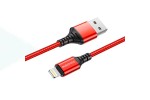 Кабель USB - Lightning BOROFONE BX54, 2,4A (красный) 1м (в оплетке)