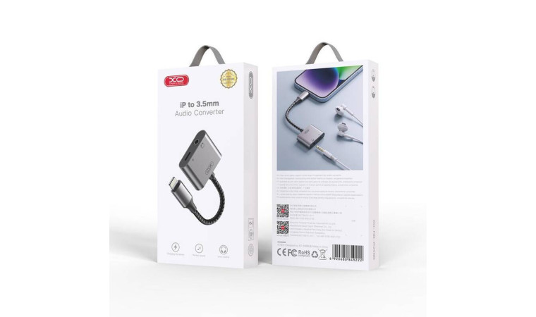 Адаптер XO Lightning на Lightning + 3.5mm NB-R258B (no need bluetooth) Tranish