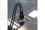Автомобильное зарядное устройство АЗУ 2USB + кабель MicroUSB XO CC49 transparent design Brown