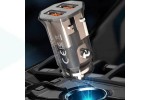 Автомобильное зарядное устройство АЗУ 2USB + кабель MicroUSB XO CC49 transparent design Brown