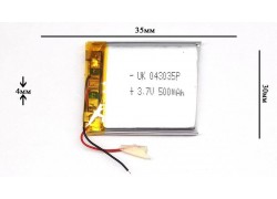 Универсальный аккумулятор 35x30x4 3.7V 500mAh (403035P)